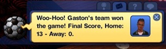 gaston's team won game